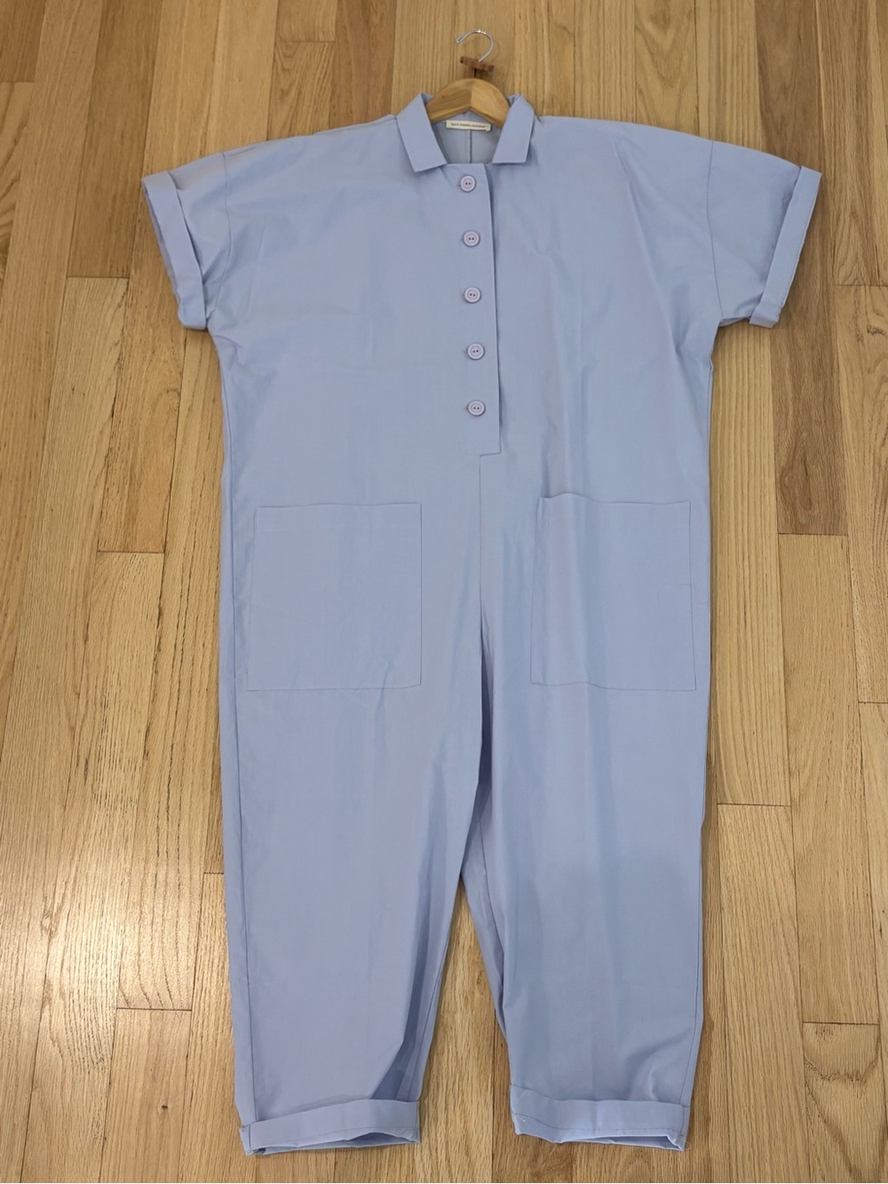 Lavender “April Meets October” Short-Sleeve Romper